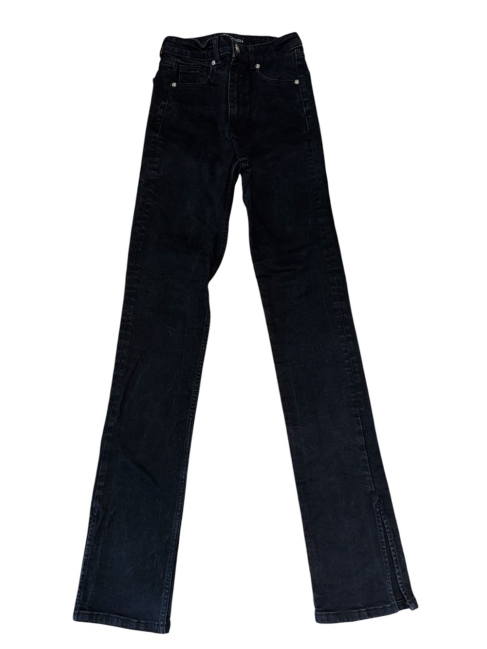 Women’s Zara Black High Waisted Straight Jeans - 2 - Picture 2 of 12